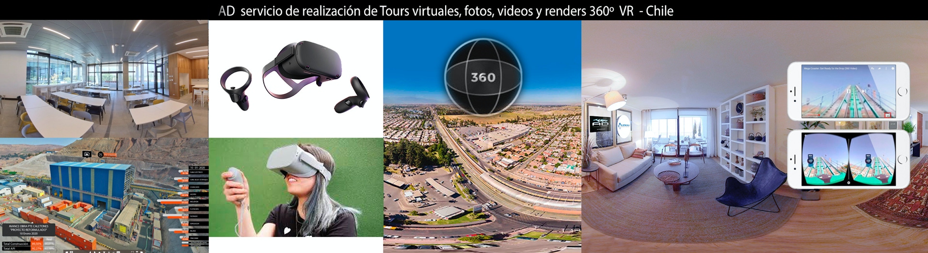 Servicio de recorridos virtuales 360 interactivos y VR en Chile por AD audiovisual y diseño