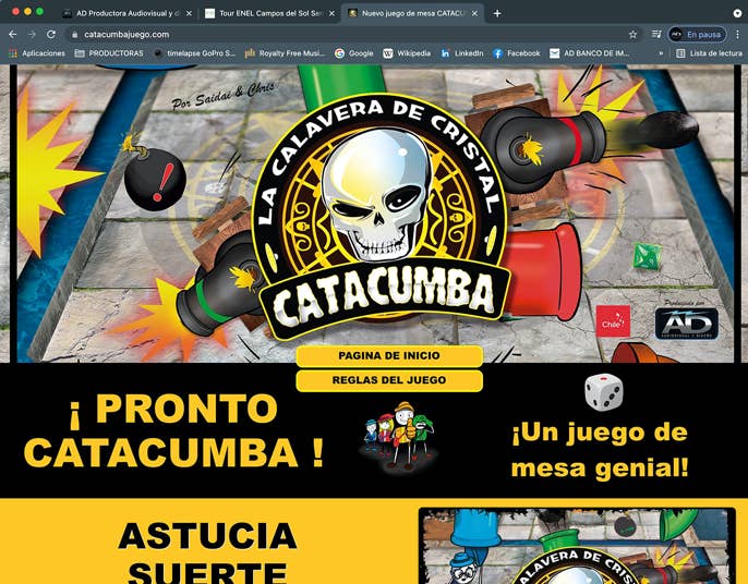 Nuevo juegos de mesa creados en Chile CATACUMBA juego chileno